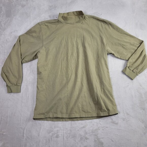 bill blass Other - Bill Blass Vintage Olive Green Mock-Neck Men's Long-Sleeve Shirt | Size L
